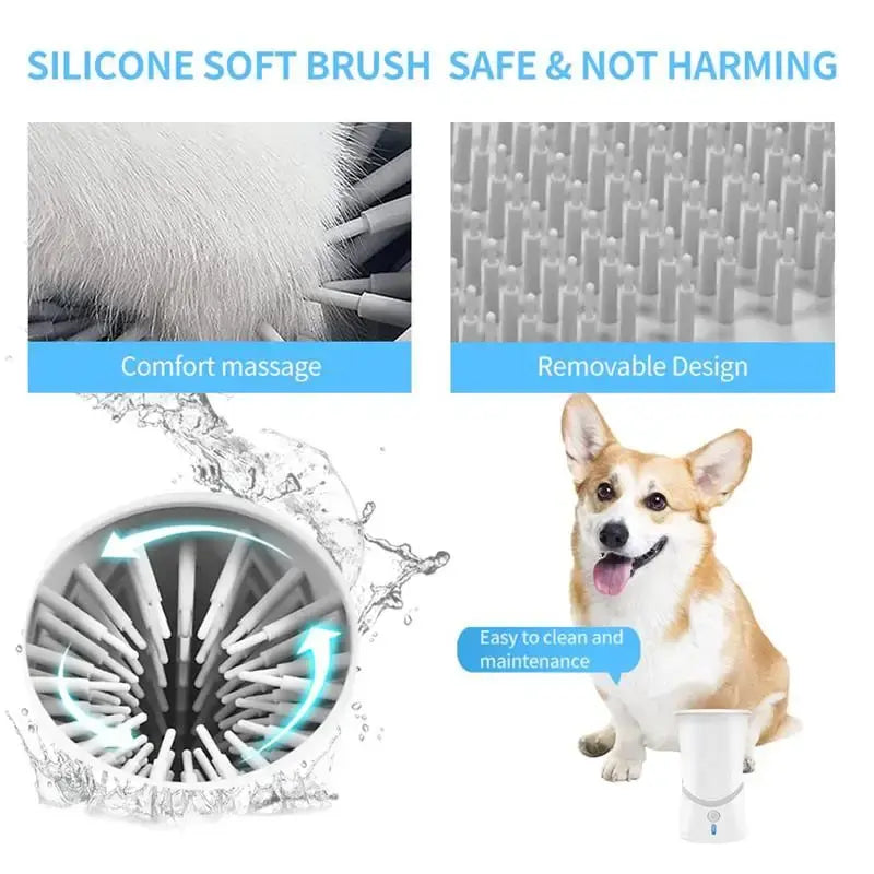 Automatic Pet Paw Cleaner - Portable Silicone Foot Washer for Small and Medium Dogs