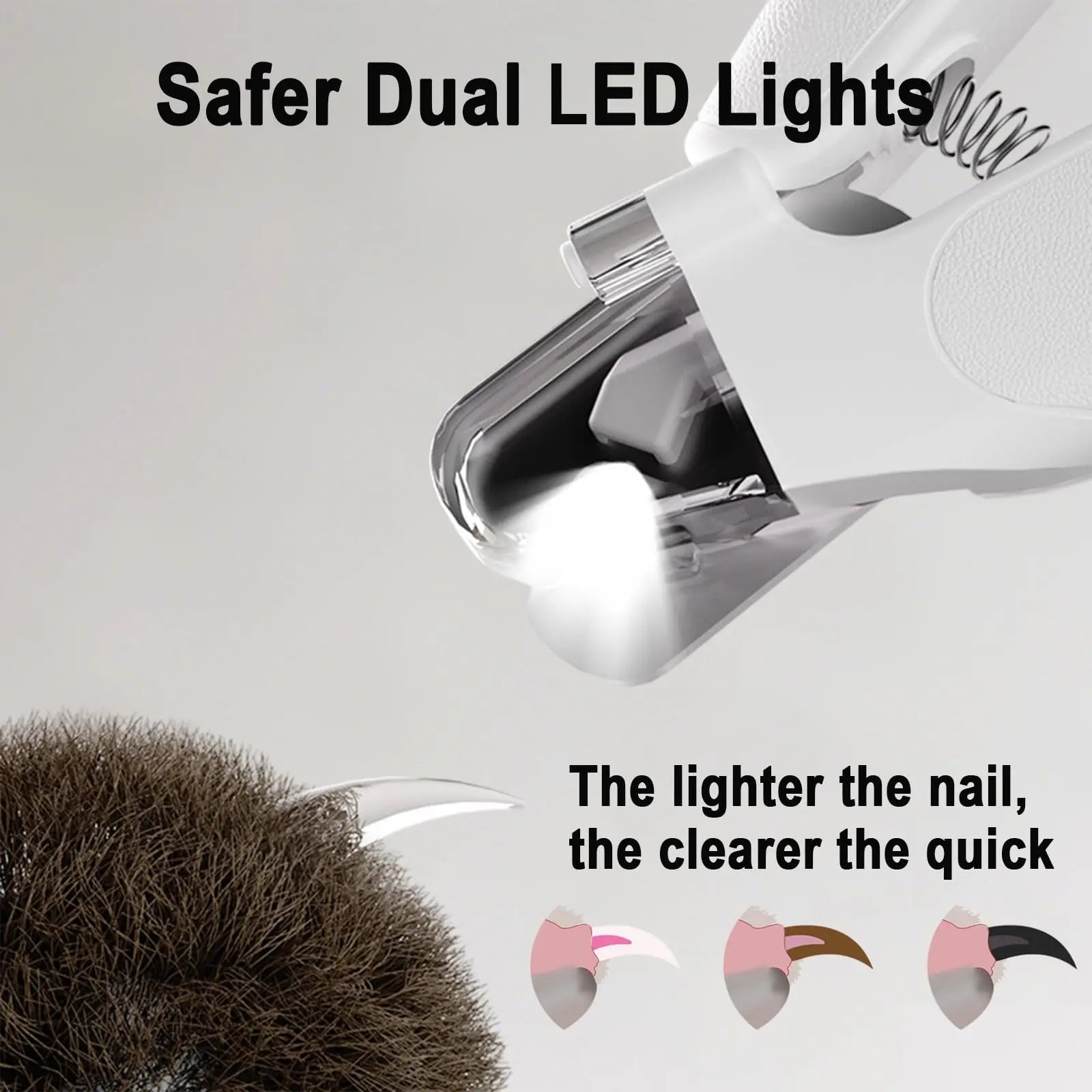 Ultimate 2-In-1 LED Nail Clippers & Grinder for Dogs and Cats - Quiet, USB-C Rechargeable Pet Grooming Tool for Safe and Easy Nail Care